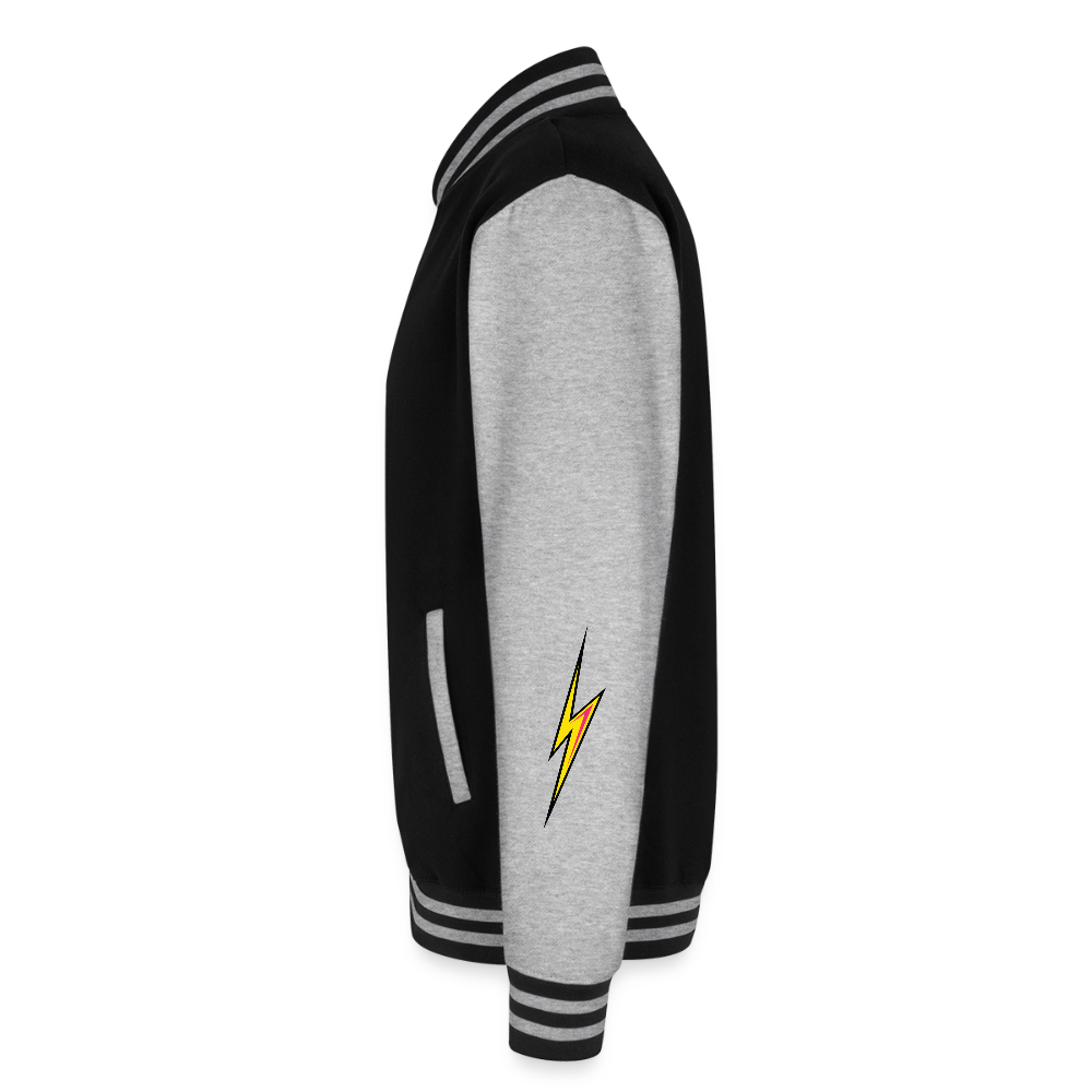 Feisty Vibes Letterman Jacket - black/heather grey