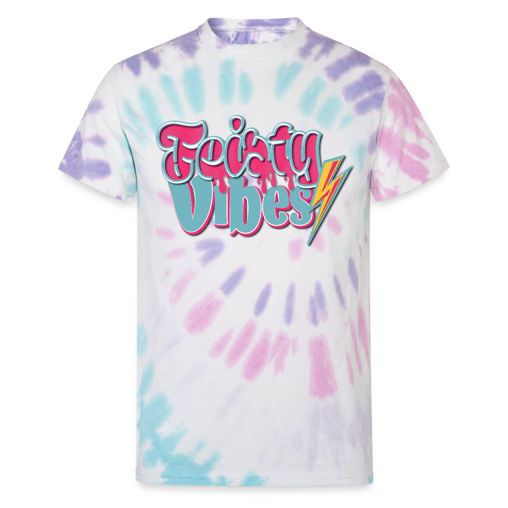 Feisty Vibes Tee - Pastel Spiral