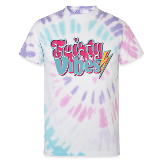 Feisty Vibes Tee - Pastel Spiral
