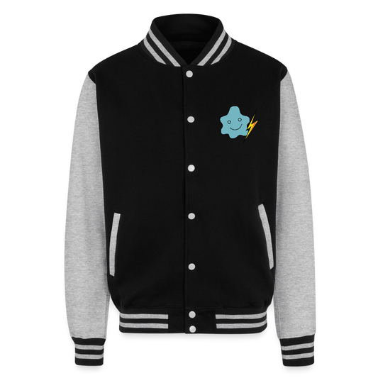 Feisty Vibes Letterman Jacket - black/heather grey
