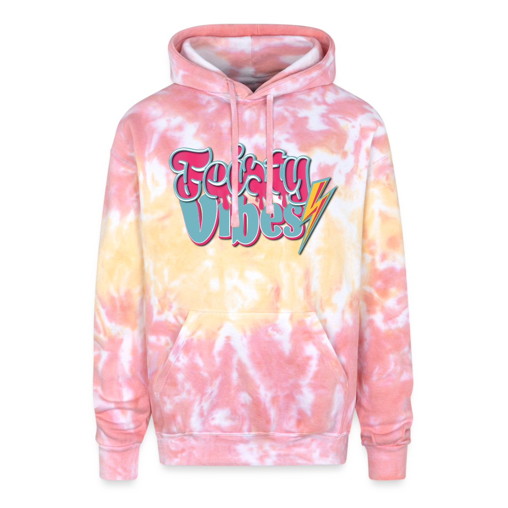 Feisty Vibes Tie Dye Hoodie - funnel cake