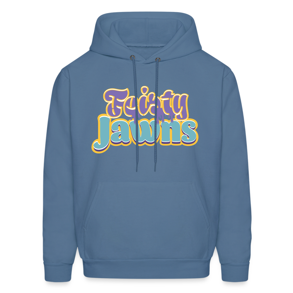 Feisty Jawns - purple & teal vibes Hoodie - denim blue
