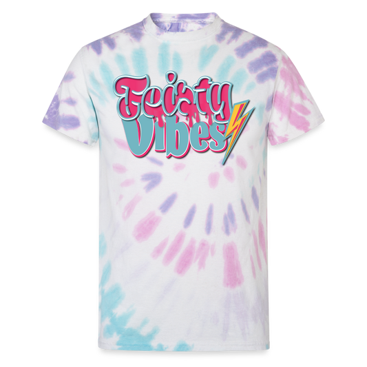 Feisty Vibes Tie Dye T-Shirt - Pastel Spiral