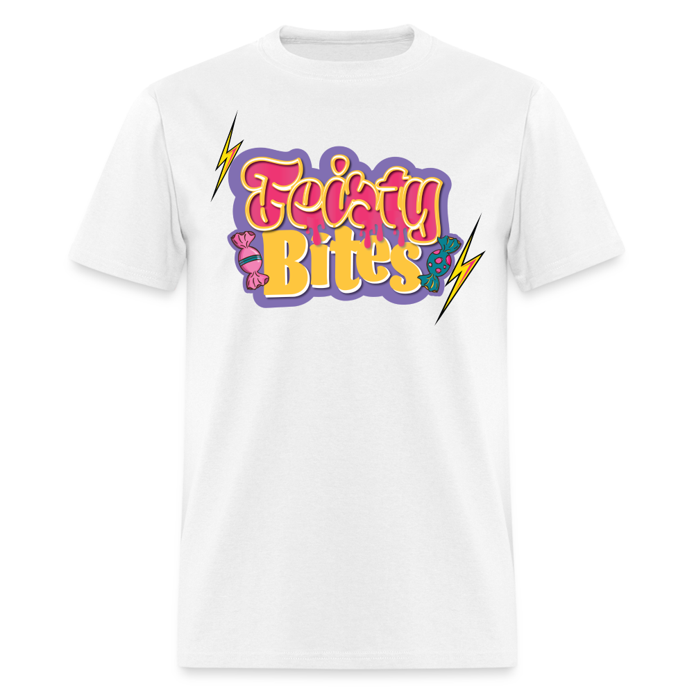 Feisty Bites T - logo vibes - white