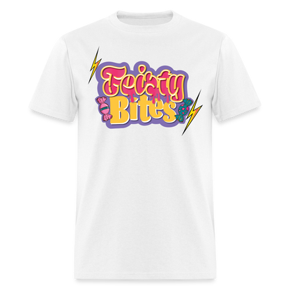 Feisty Bites T - logo vibes - white