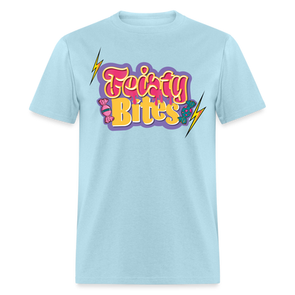 Feisty Bites T - logo vibes - powder blue