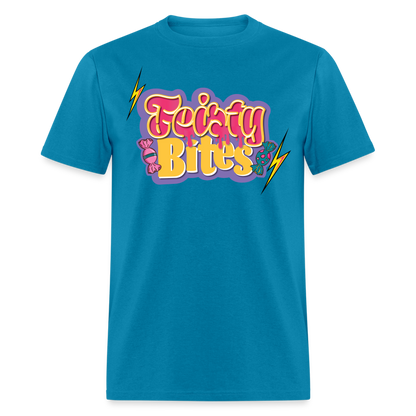 Feisty Bites T - logo vibes - turquoise