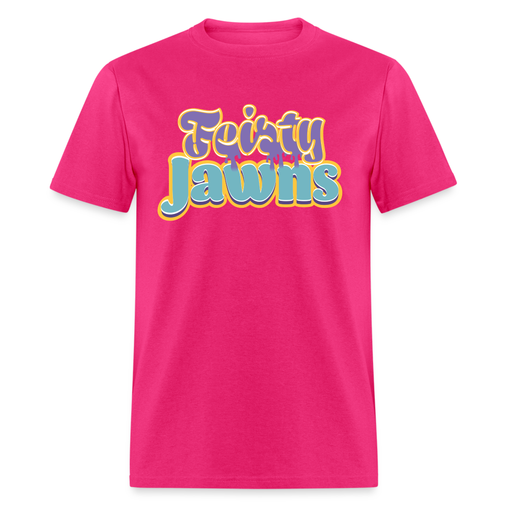 Feisty Jawns T : purple & teal vibes - fuchsia