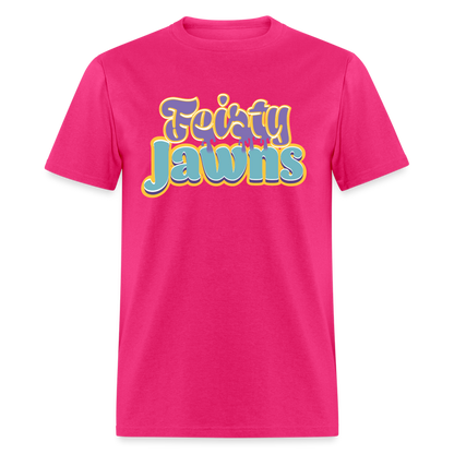 Feisty Jawns T : purple & teal vibes - fuchsia