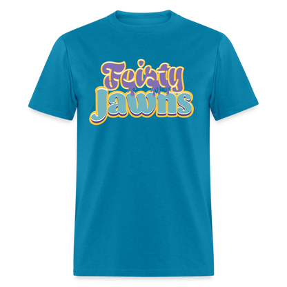 Feisty Jawns T : purple & teal vibes - turquoise