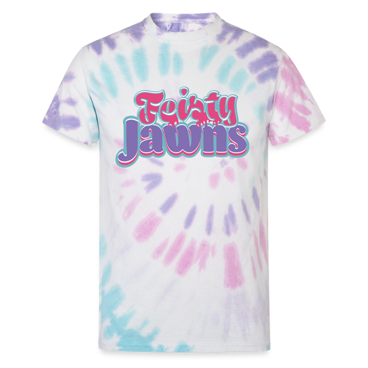 Feisty Jawns T : tye dye vibes - Pastel Spiral