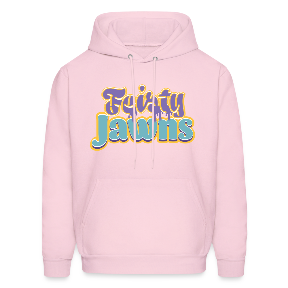 Feisty Jawns - purple & teal vibes Hoodie - pale pink