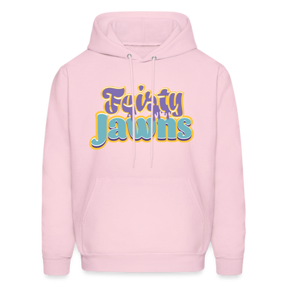 Feisty Jawns - purple & teal vibes Hoodie - pale pink