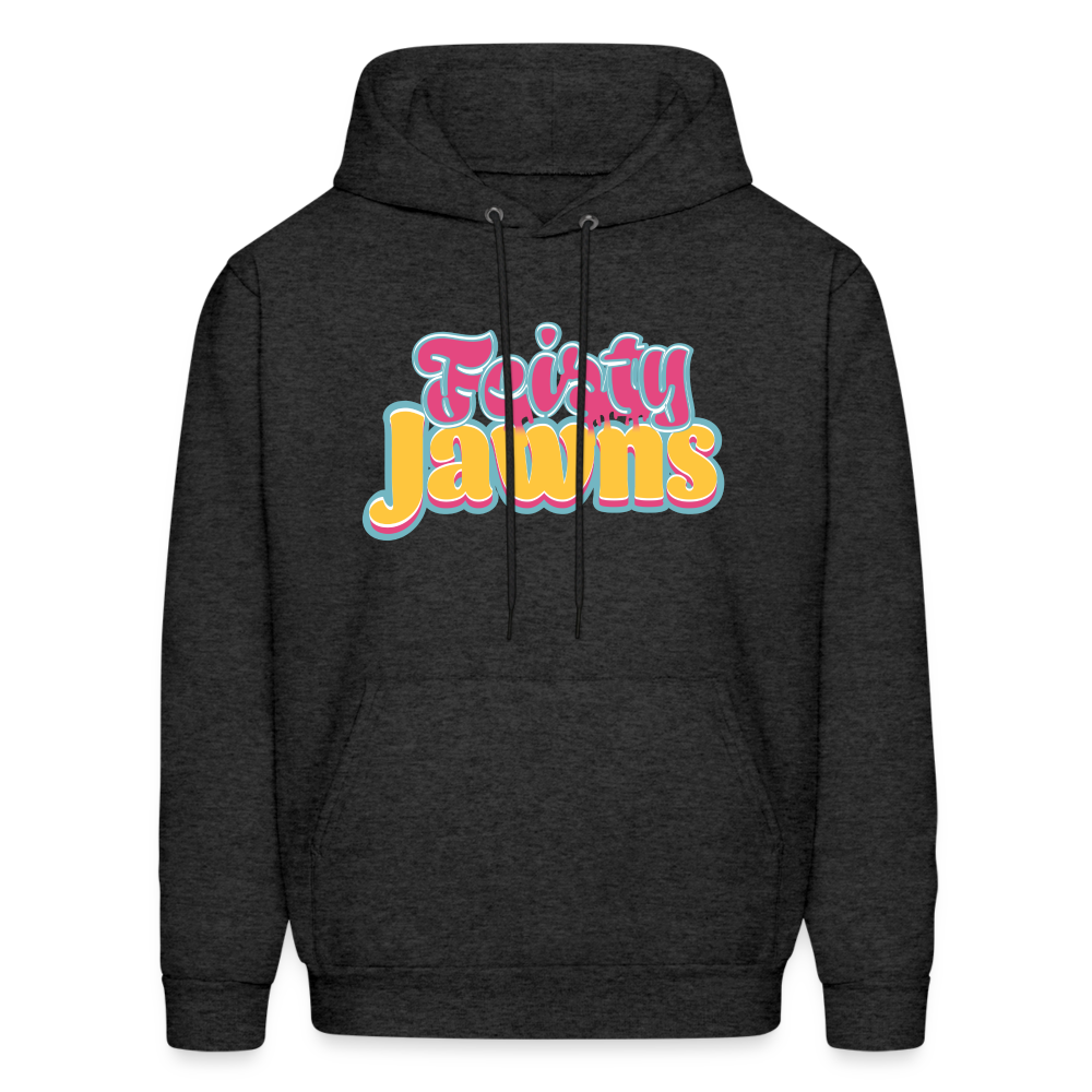 Feisty Jawns - pink & yellow vibes Hoodie - charcoal grey