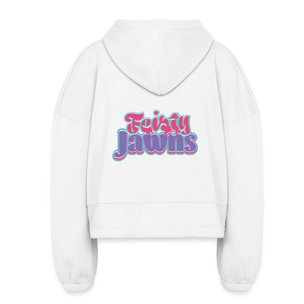 Pink Jawn Hoodies - white