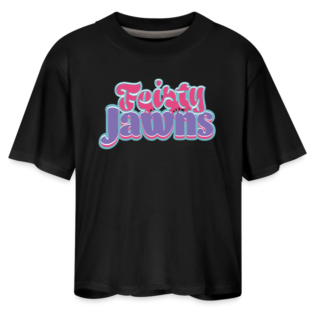 Feisty Jawns Boxy Tee - black