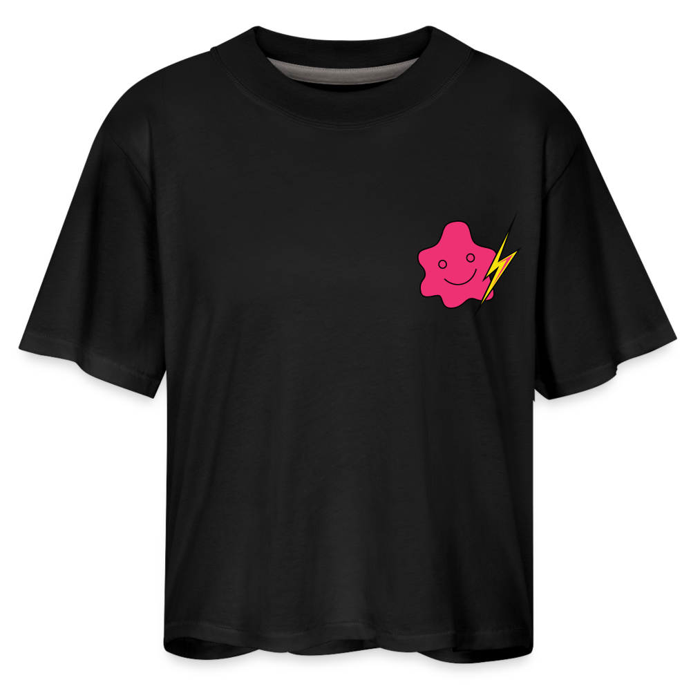 Pink Feisty Jawn Boxy Tee - black